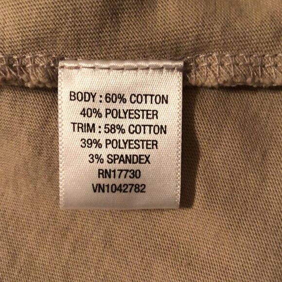 Converse S Taupe Open Front Shawl Collar Asymmetrical Cotton Cardigan - Picture 11 of 12